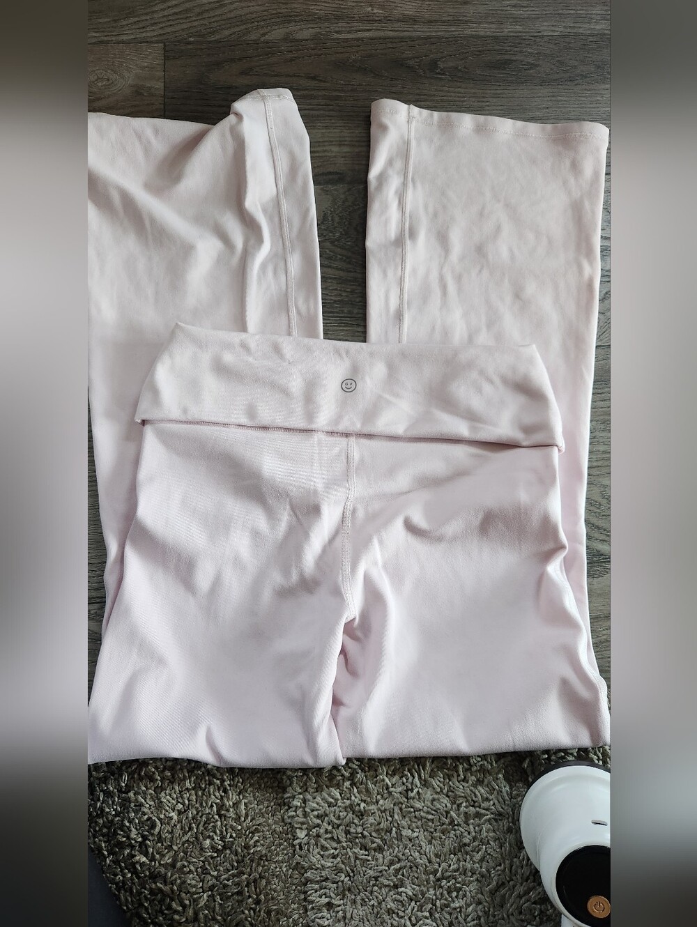 Gilly Hicks Soft Baby Pink Fold-Over Waist Bootcut Pants Nwot Medium